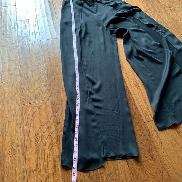 Black Side Slit Wide Leg Cut Out Pants - Picture 6 of 11